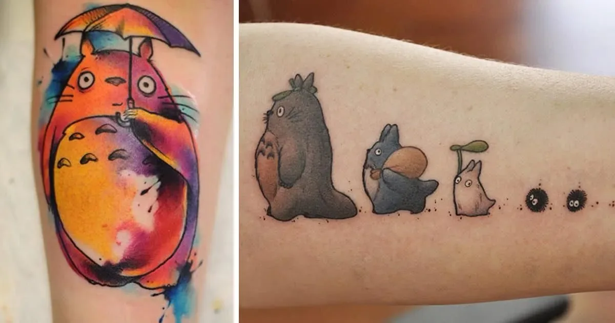 20+ tatouages inspirés par les films de Miyazaki et du Studio Ghibli.