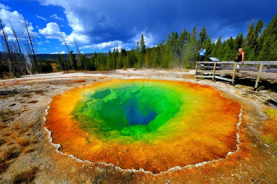 Morning glory pool parc national de yellowstone wyoming