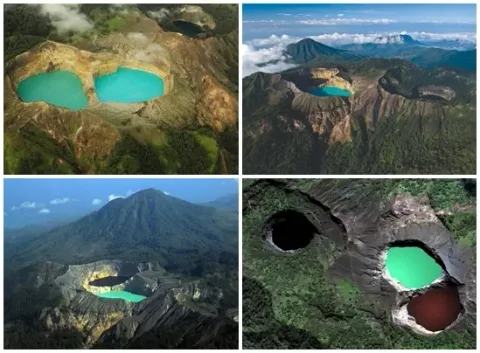 Lacs de cratère kelimutu indonésie
