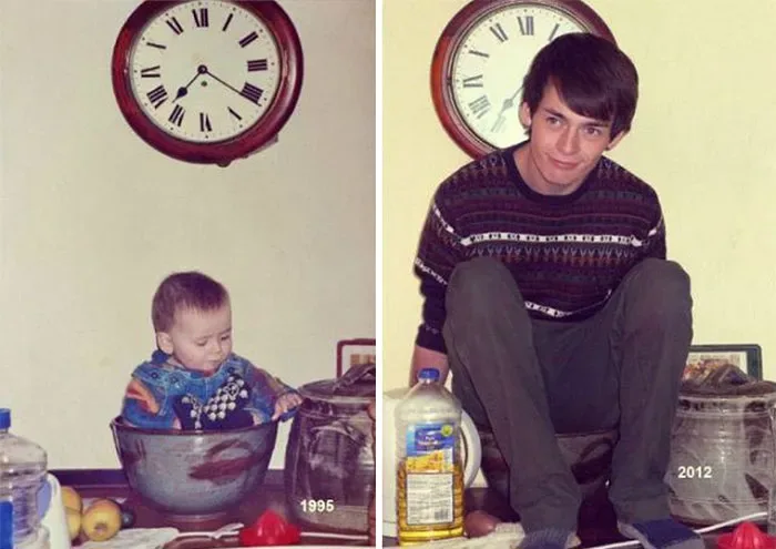 Recreation childhood photos before after 16