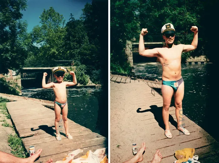 Recreation childhood photos before after 111