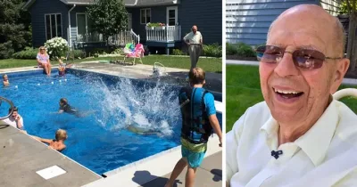 Un homme de 94 ans construit une piscine dans son jardin pour les enfants du quartier afin de ne pas se sentir seul après le décès de son épouse.