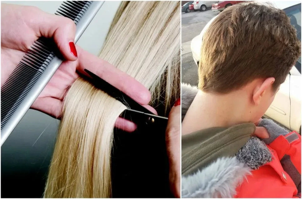 Un pere coupe les cheveux 48