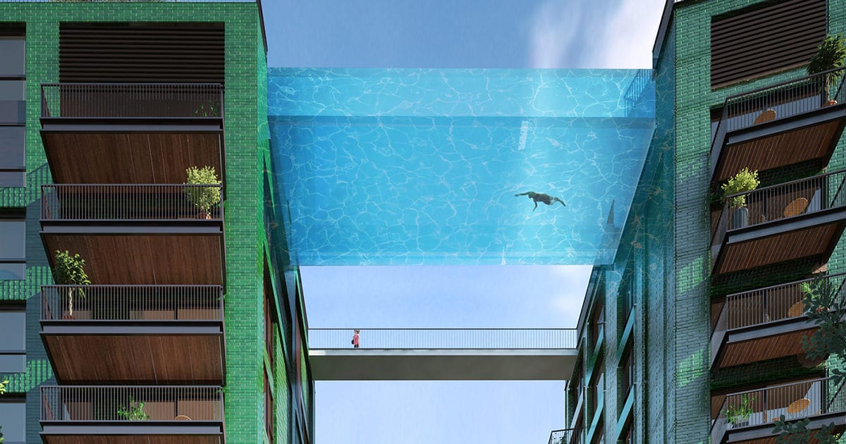 La première "piscine aérienne" transparente au monde vous permettra de